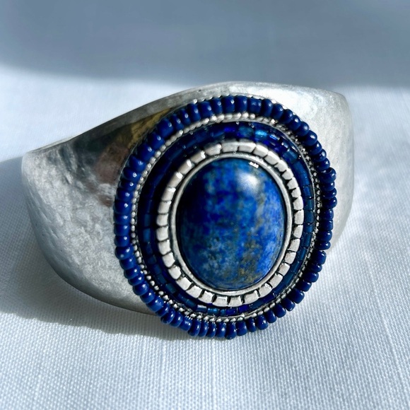 Chico's Jewelry - NWT CHICO’S Silver and Blue Women's Percy Cuff Bracelet